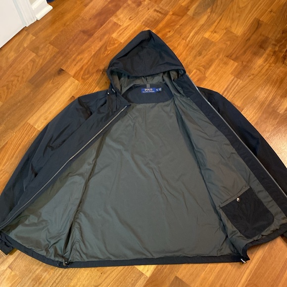 Polo Ralph Lauren, black rain coat,hooded size XL - Picture 3 of 9